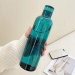 Time Scale Heat-Resistant Glass Water Bottle