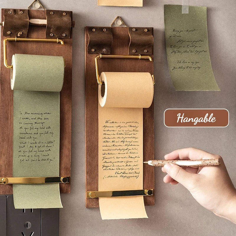Roll-Note Wooden Clipboard - Image 1
