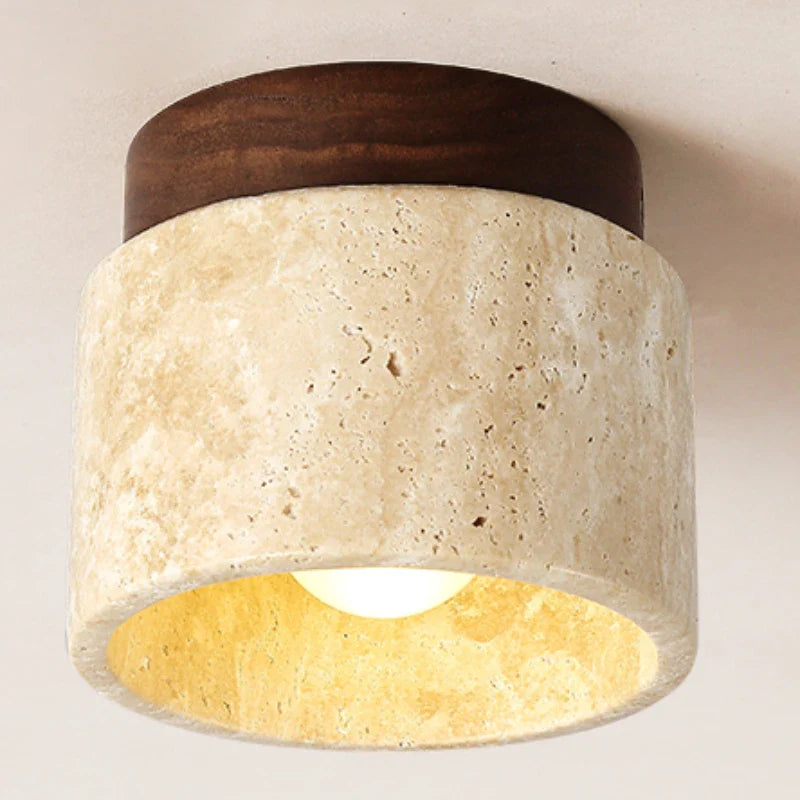 Monolith Stone Wood Surface-Mounted Ceiling Light - Image 5