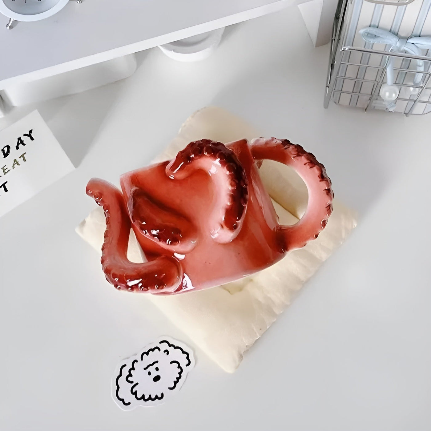 Octopus Tentacle Ceramic Coffee Mug - Image 3