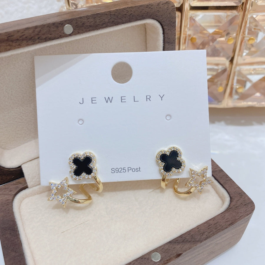 Lucky Charm Four-Leaf Clover Chic Earrings - Image 1