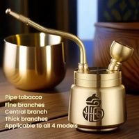 Artisan Brass Pipe Aromatherapy Incense Burner - Image 3