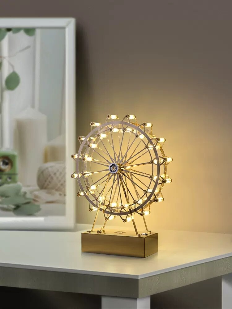 Colorful Rotating Wheel Table Lamp