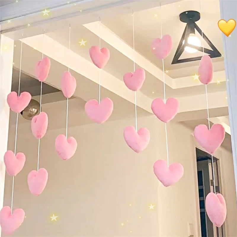 Cute Hanging Pink Heart Doorway Decor - Image 0