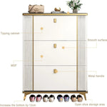 Home Essentials Elegant Shoe Cabinet With 3 Flip Drawers