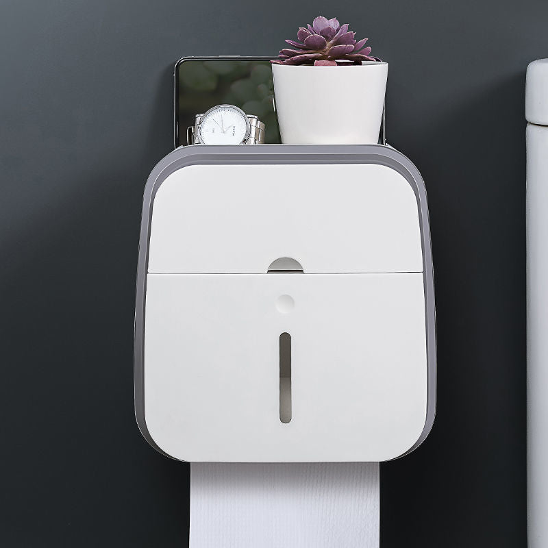 Wall-Mounted Bathroom Organizer Tissue Box Holder - Image 11