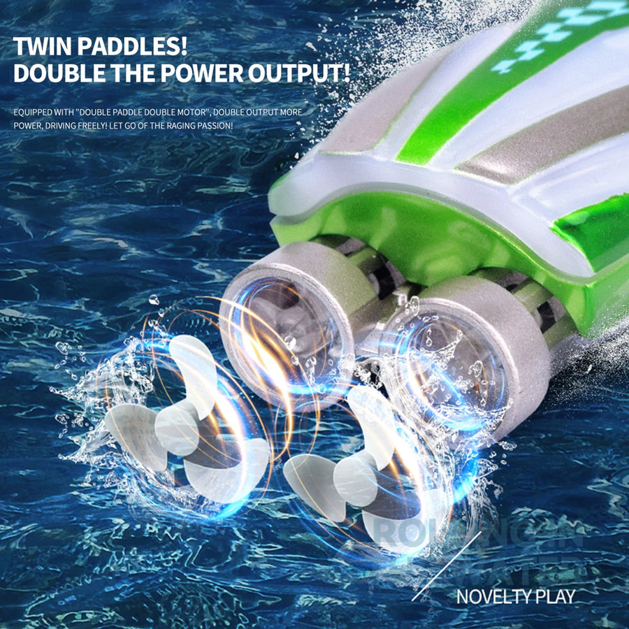 High-Speed LED Light Remote Mini Toy Boat - Image 4