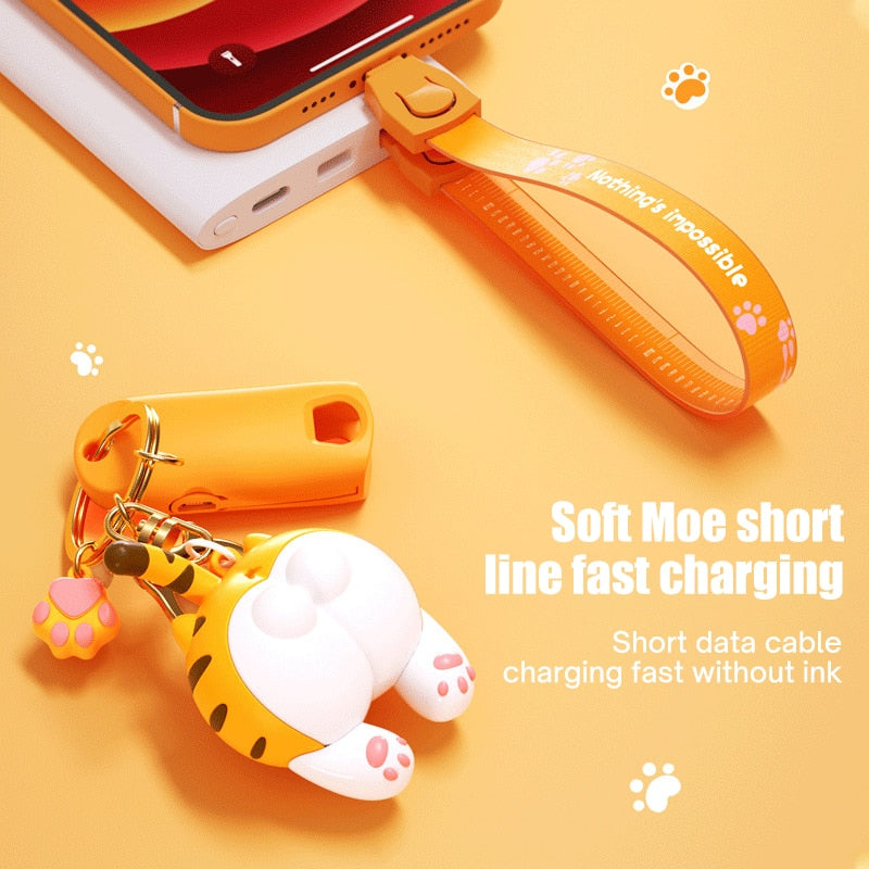 Cute Cat Universal Phone Charger Keychain - Image 2