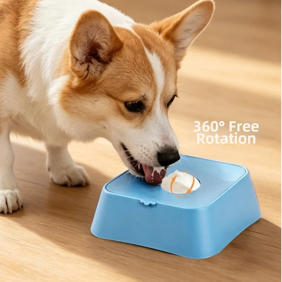 Snack Wheel Rotating Slow Feeder Pet Bowl