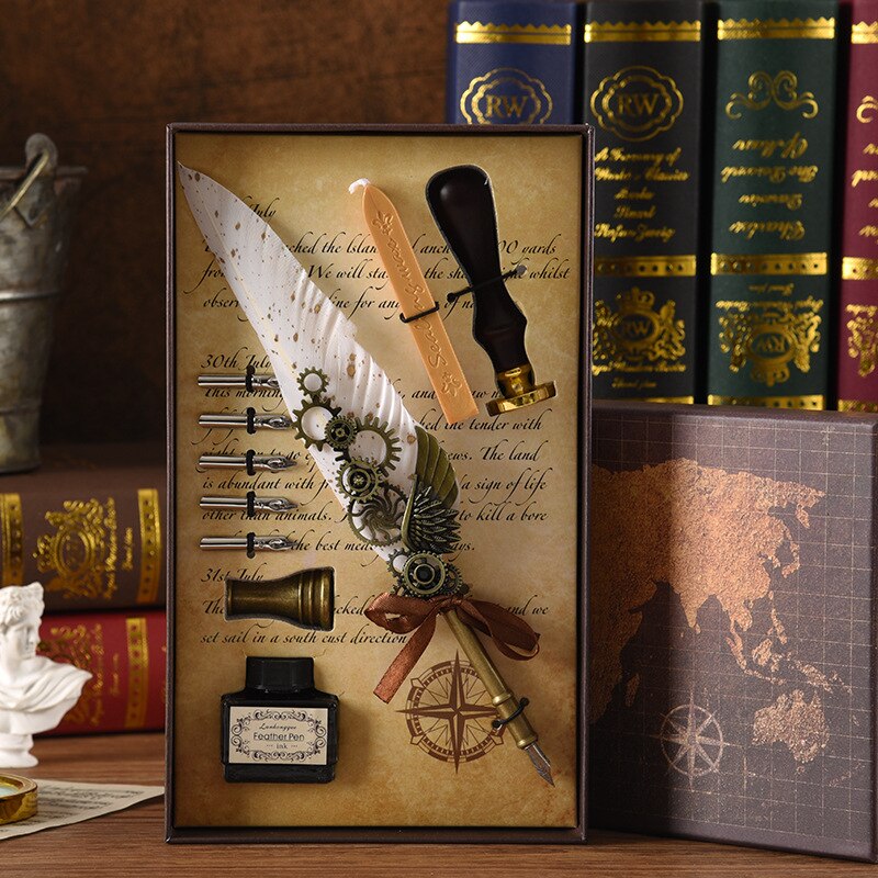 Phoenix Feather Mechanic Calligraphy Pen Set - Image 10