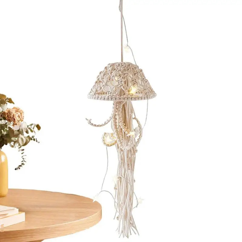 Artistic Jellyfish Dream Catcher Handmade Lamp - Image 4