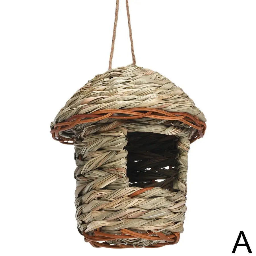 Rustic Natural Wicker Outdoor Birdhouse - Image 7