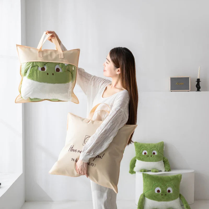 Cozy Dreams Mini Monster Quilted Pillow Blanket - Image 5