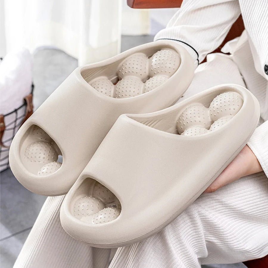 Bubble Arch Thick Sole Massaging Summer Slippers - Image 3