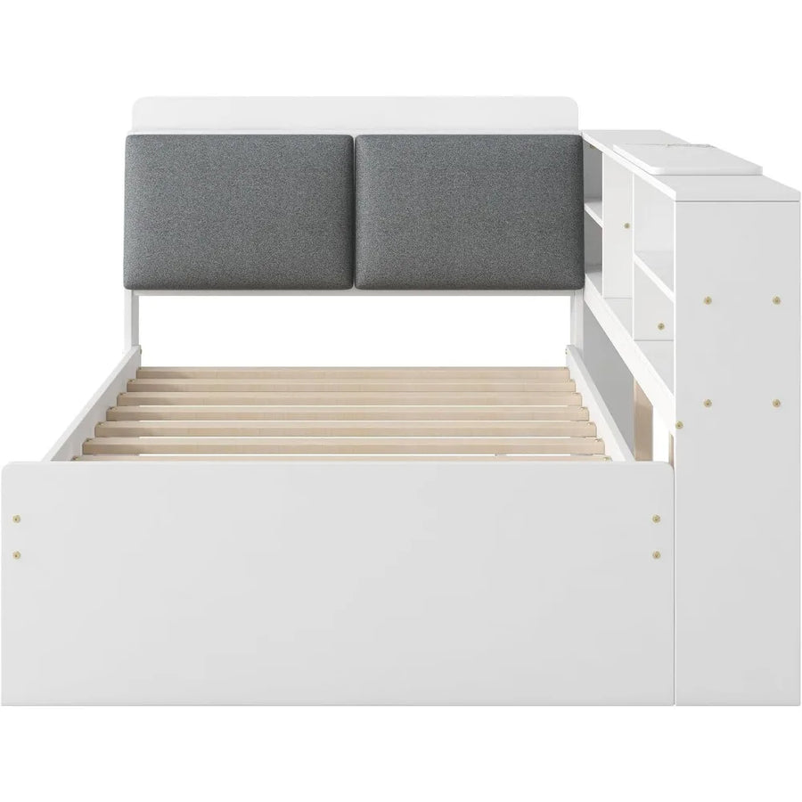 Modular Hidden Storage Drawers Modern Bed - Image 5