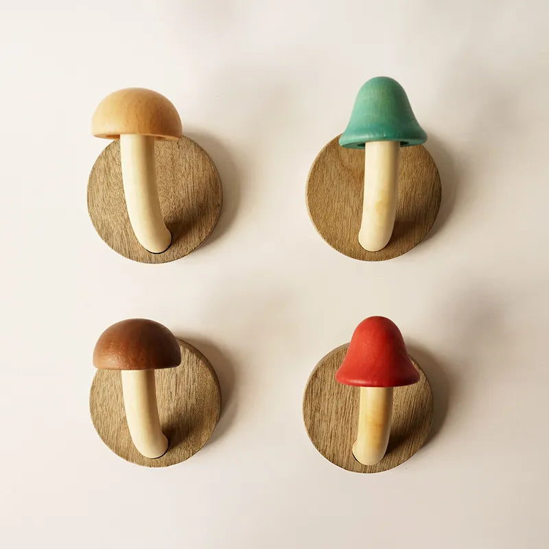 Mystic Mushroom Wooden Wall Clothes Hanger - Image 3