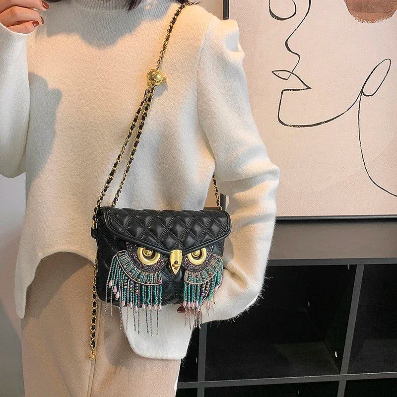 Night Owl Glitter Shoulder Bag - Image 2