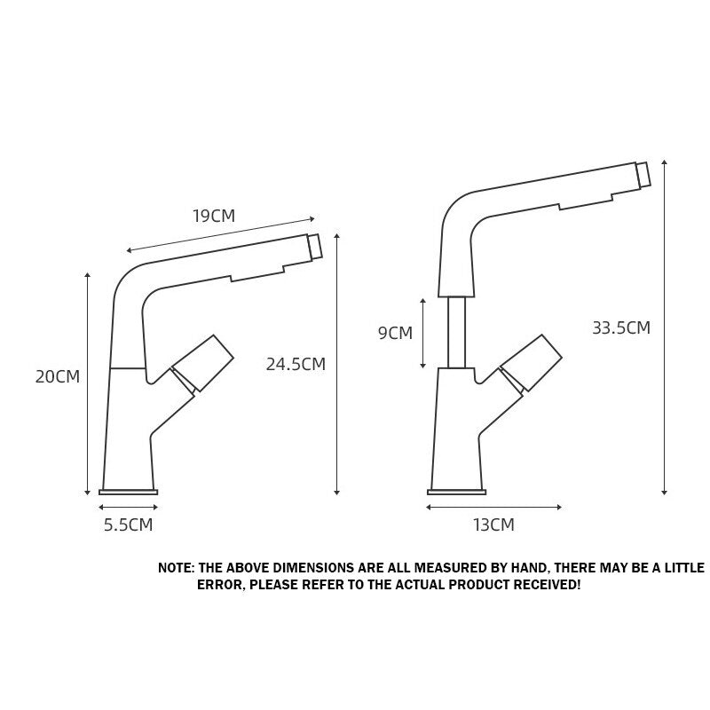 Futuristic Rotating European Pull Out Faucet