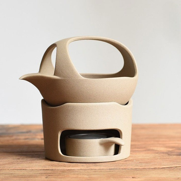 Japanese Style Simple Candle Tea Warmer Pot - Image 13