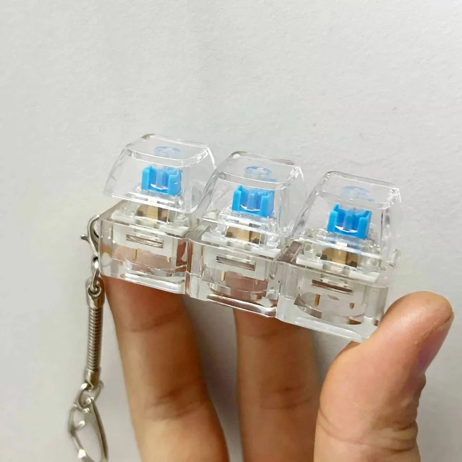 Mechanical Cube Click Fidget Keychain - Image 2