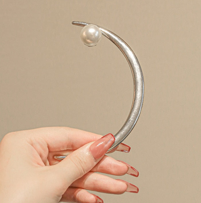 Vintage Crescent Moon Hair Sticks - Image 2