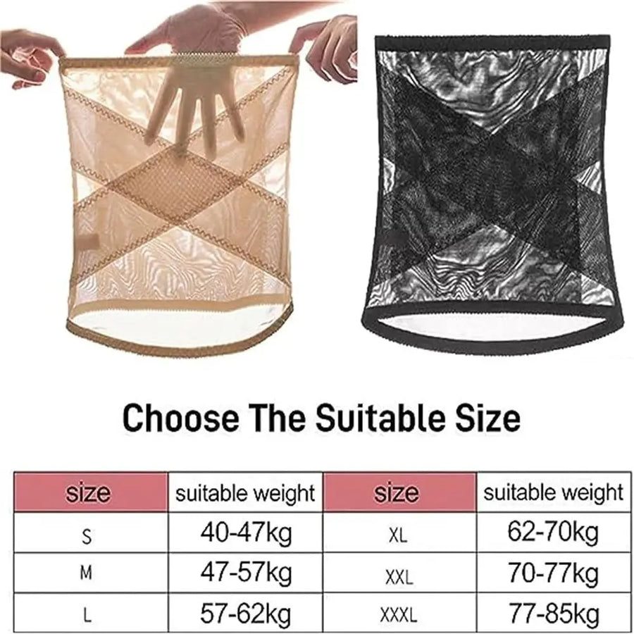 Elastic Waist Slimming Breathable Mesh Belt - Image 4