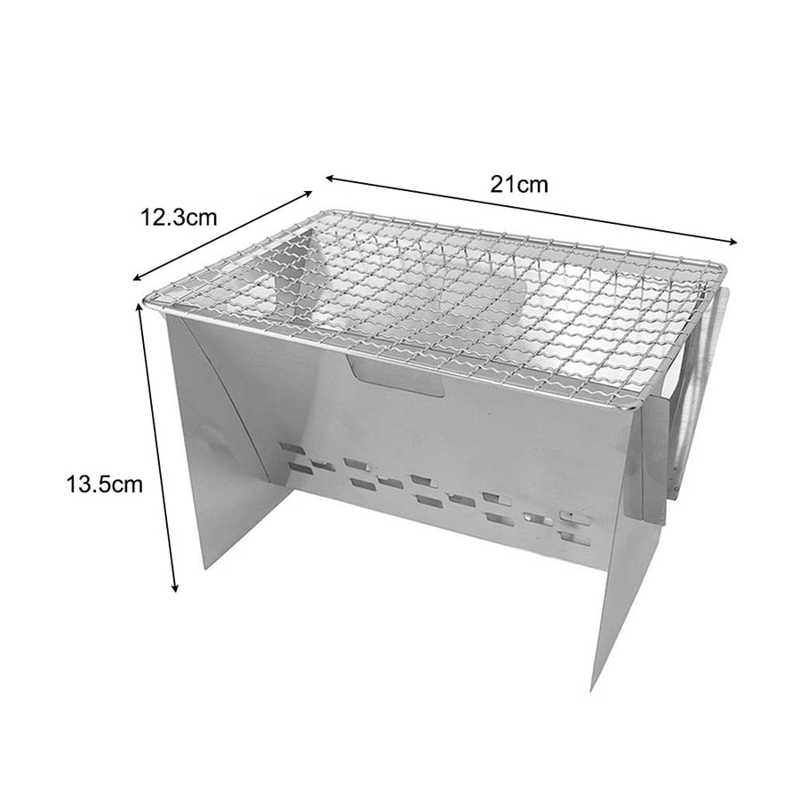 Stainless Steel Portable Folding Camping Mini Grill - Image 5