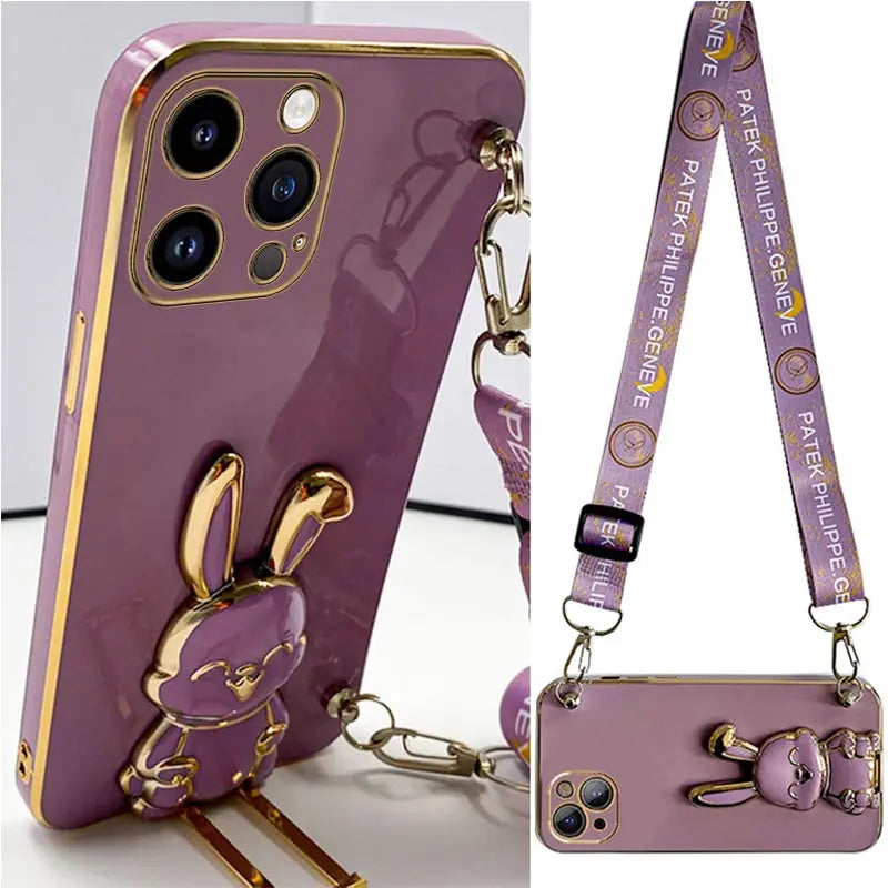3D Rabbit Ear iPhone Holder Case - Image 1