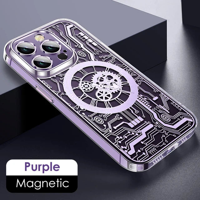 Futuristic Design Heavy-Duty Magsafe Clear iPhone Case - Image 8
