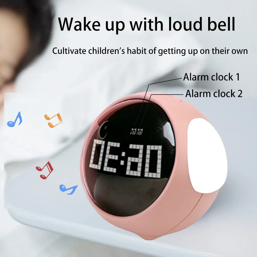 Cute Expression Night Light Alarm Clock - Image 2