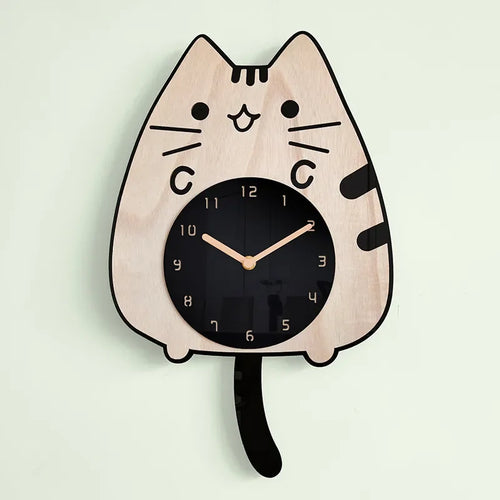 Happy Curious Cat Wall Clock - Image 0