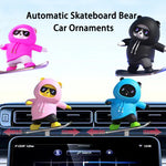 Skate Lover Bear Car Decor