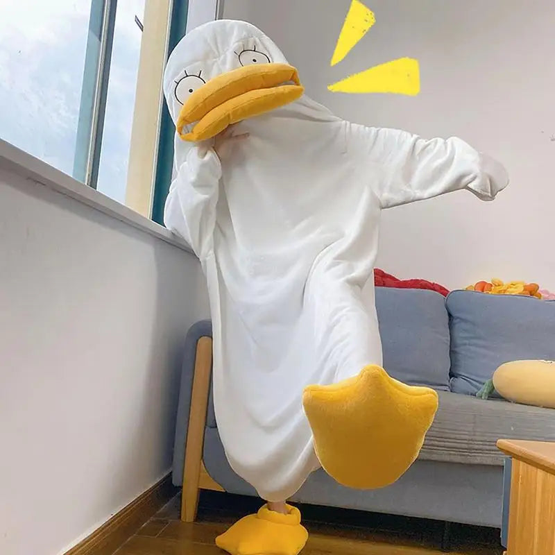 Confused Duck Warm Adult Pajamas Costume - Image 5