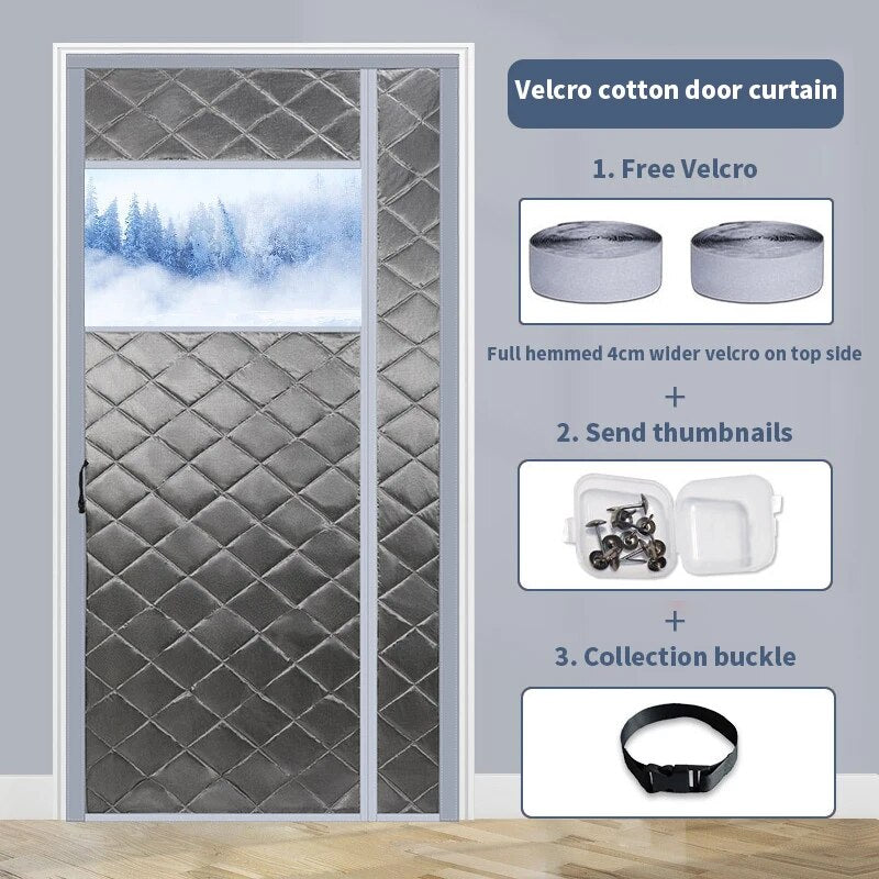 Magnetic Cold-Proof Cotton Door Curtain - Image 10