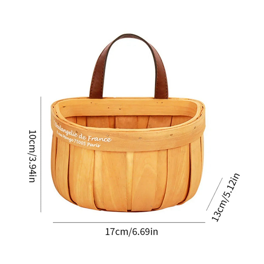 French Market Handcrafted Wooden Basket - Image 11