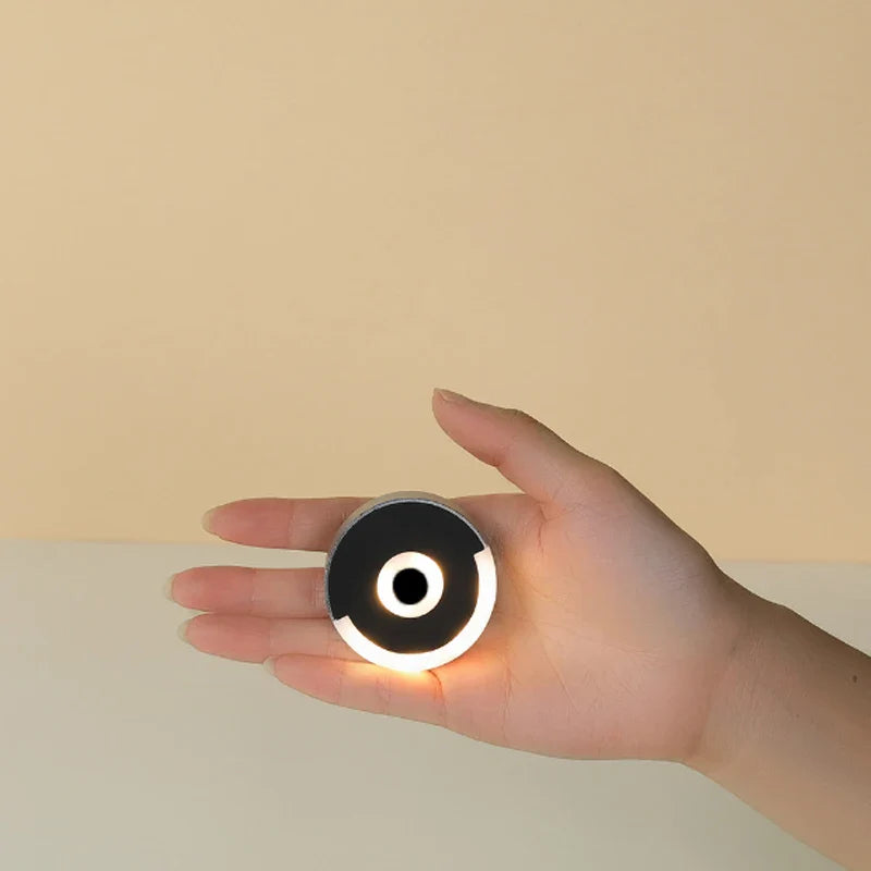 Compact Circular Touch LED Portable Night Lamp - Image 3