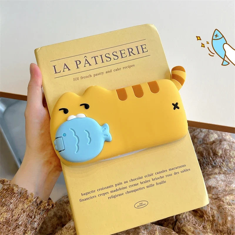 Snack Attack Cat and Fish Phone Case