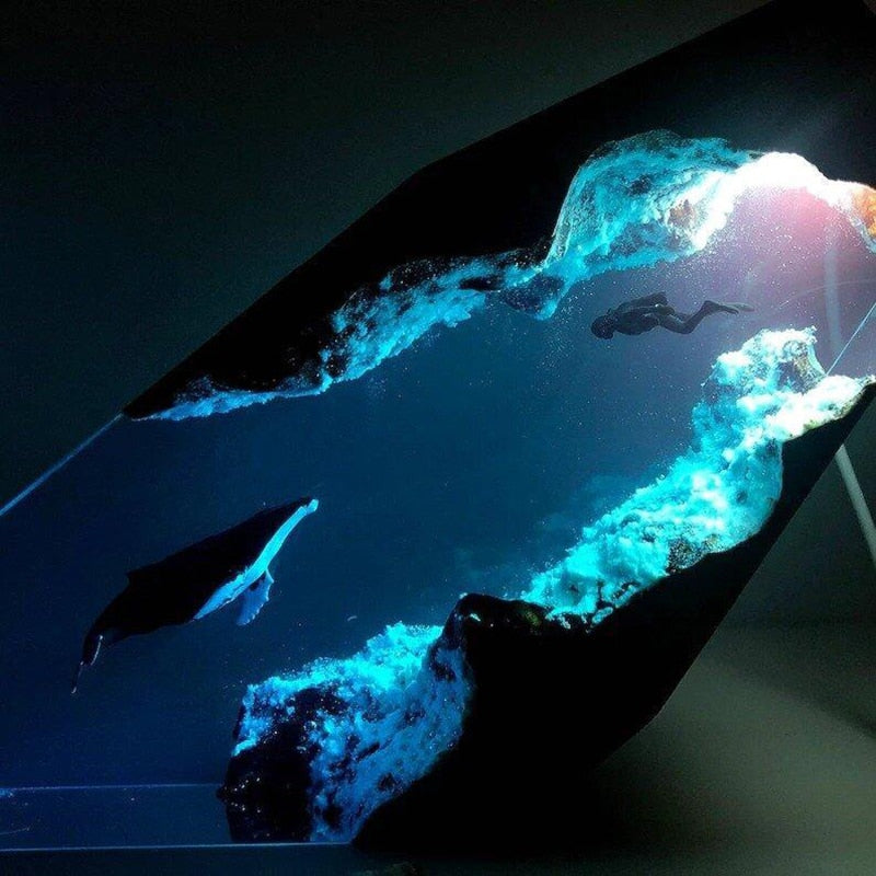 Deep Sea Adventure Resin Diver Lamp Decor - Image 3