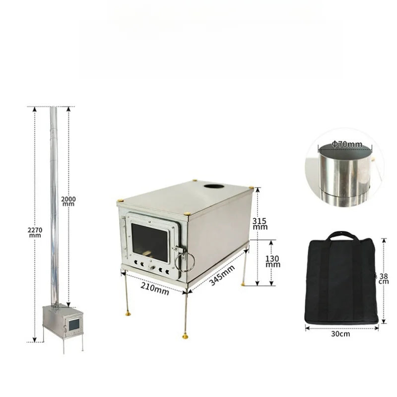 Outdoor Firewood Cozy Camping Foldable Stove - Image 3