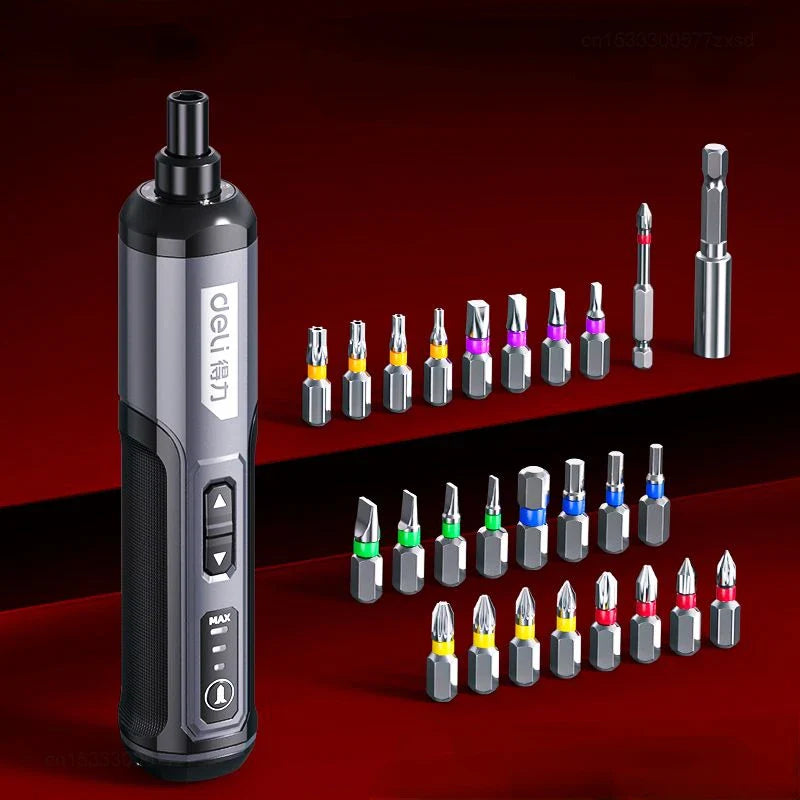 Mini Cordless Rechargeable Electrical Screwdriver Drill Tool Set - Image 0