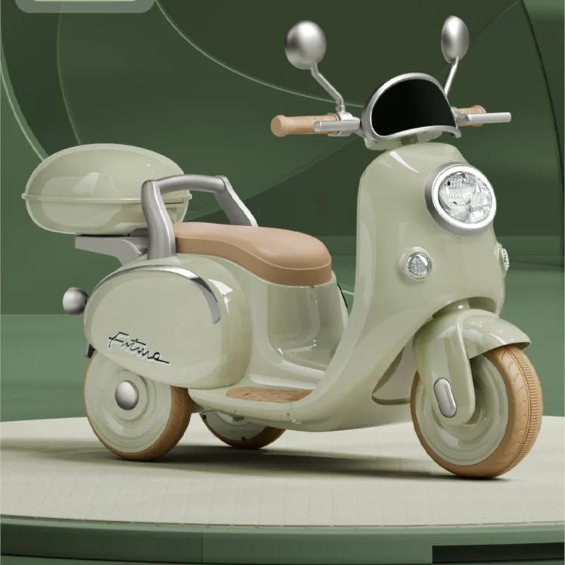 Mini Retro Three-Wheel Electric Kids Motorbike - Image 6
