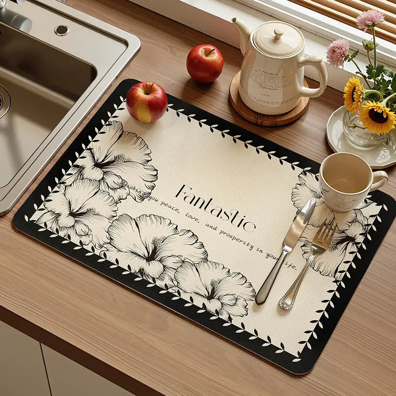 Floral Bloom Quick-Dry Mat - Image 0