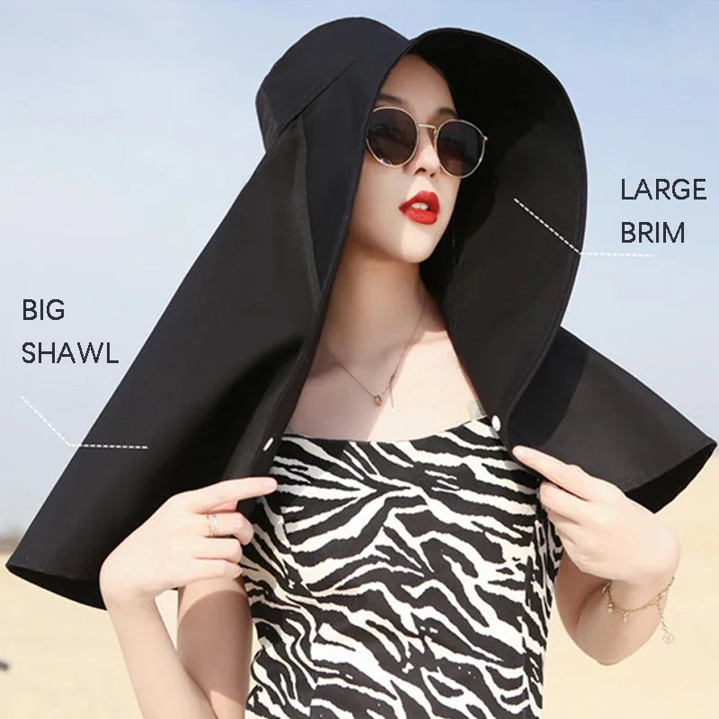 Sun Guard Oversized UV Protection Hat - Image 2