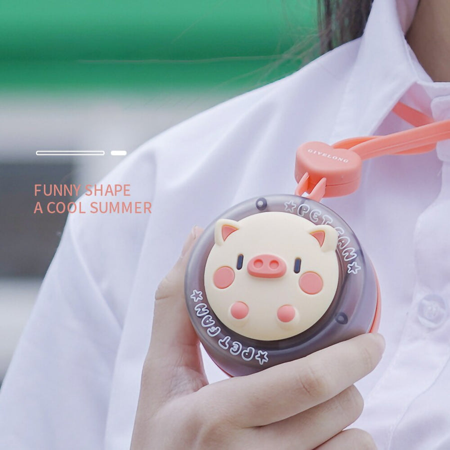 Cartoon Animal Mini Kids Neck Fan - Image 3
