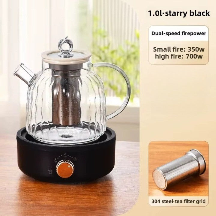 Wavy Glass Heat Adjustable Tea Maker - Image 5