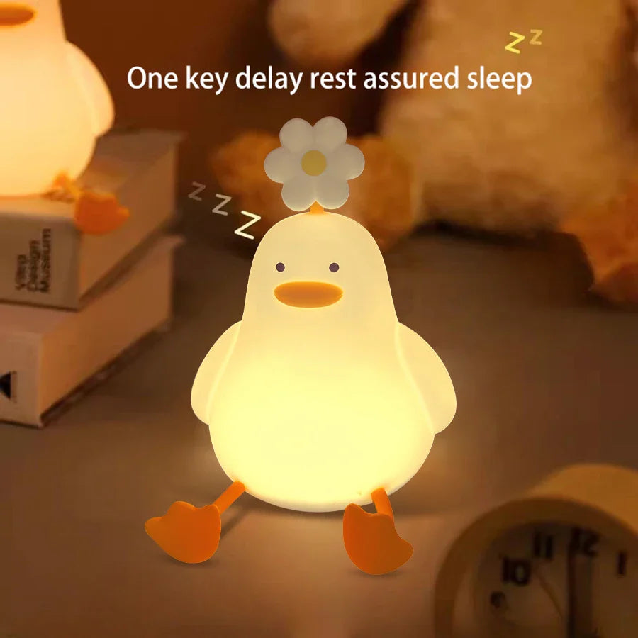 Cute Flower Duck Phone Holder Night Lamp - Image 4