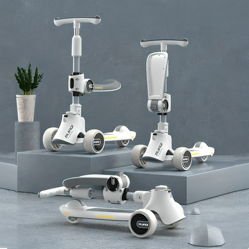 3in1 Foldable Musical Light-Up Kids Scooter - Image 0