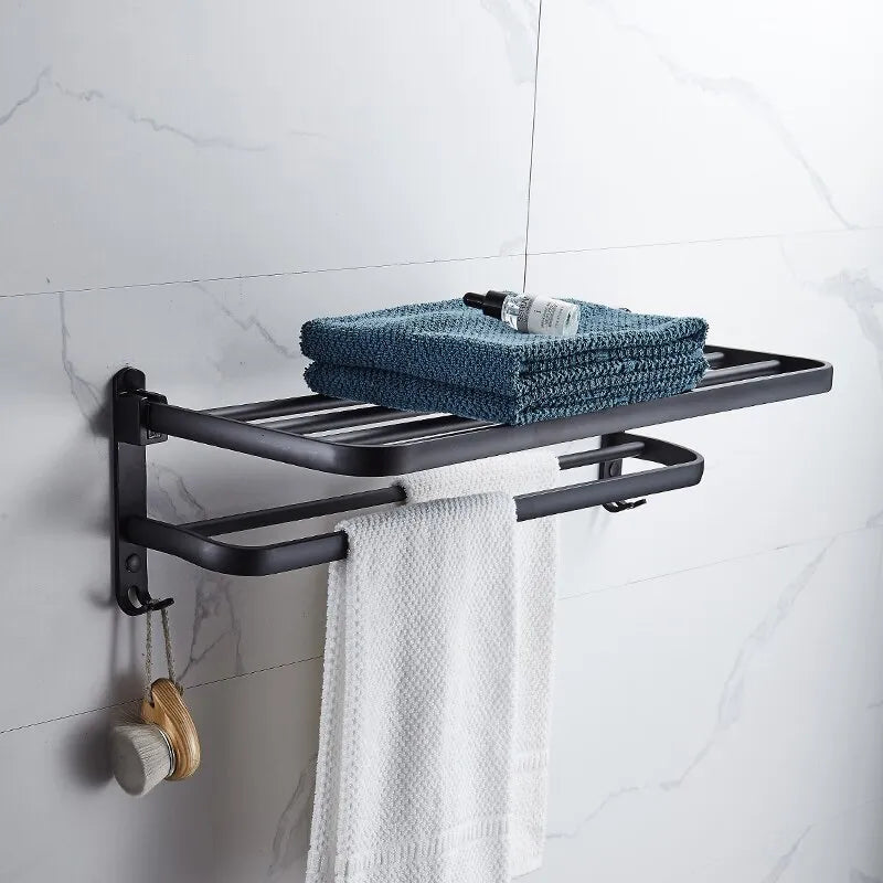 Elegant Life Space-Saving Foldable Aluminum Towel Rack - Image 6