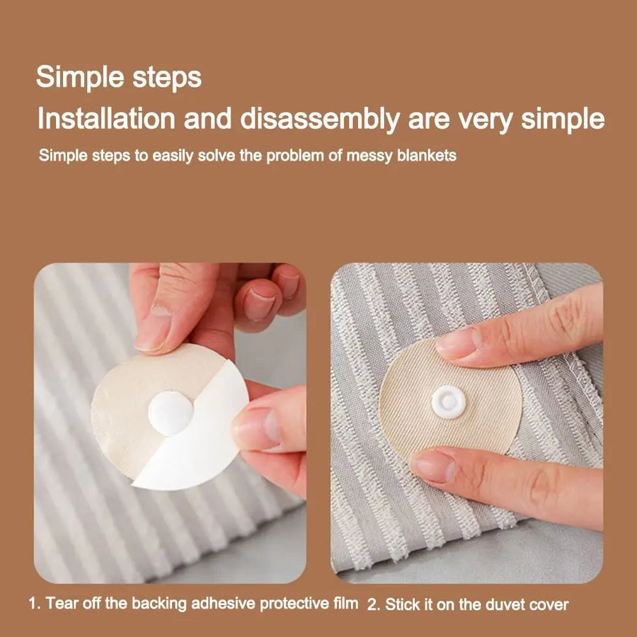 Stay Put Anti-Slip Easy Duvet Cover Snap Clip Set - Image 6