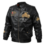 Classic Biker Men Faux Leather Motorcycle Jacket